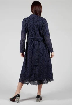 Jacket Wrap Dress in Blue