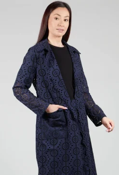 Jacket Wrap Dress in Blue
