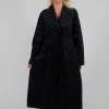 Jacquard Coat in Black