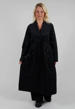 Jacquard Coat in Black