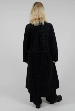 Jacquard Coat in Black