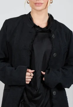 Jacquard Jacket in Riciclato Nero