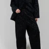 Jacquard Trousers in Black
