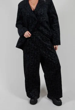 Jacquard Trousers in Black