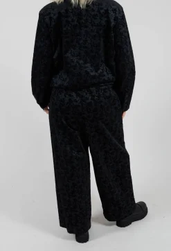 Jacquard Trousers in Black