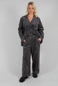 Jacquard Trousers in Iron