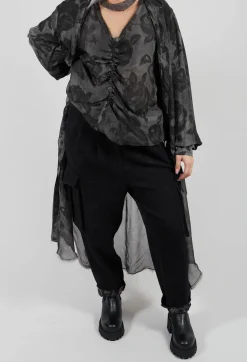 Jacquard Trousers in Riciclato Nero