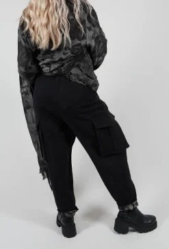 Jacquard Trousers in Riciclato Nero