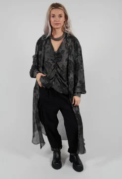 Jacquard Trousers in Riciclato Nero