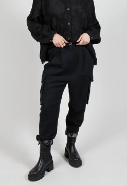Jacquard Trousers in Riciclato Nero