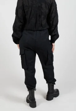Jacquard Trousers in Riciclato Nero
