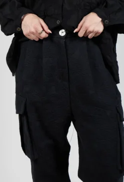 Jacquard Trousers in Riciclato Nero