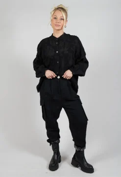 Jacquard Trousers in Riciclato Nero