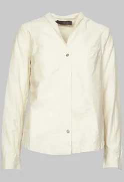 Jacy Shirt with Overlay Detail in White Clay