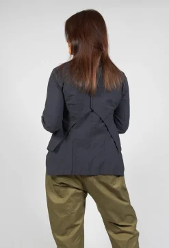 Jacy Shirt with Overlay Detail in Ardoise