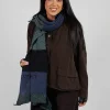 Jagged Wool Scarf in Deep Ocean