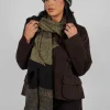 Jagged Wool Scarf in Deep Taupe