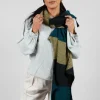 Jagged Wool Scarf in Deep Turquoise