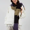 Jagged Wool Scarf in Deep Periwinkle