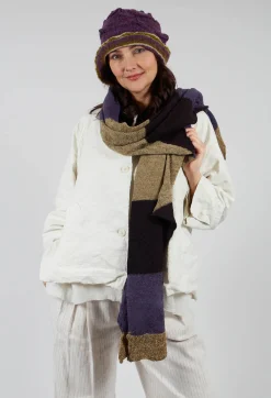 Jagged Wool Scarf in Deep Periwinkle