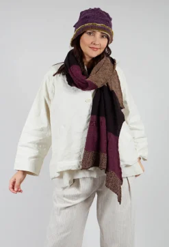 Jagged Wool Scarf in Deep