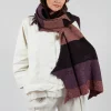 Jagged Wool Scarf in Deep Iris