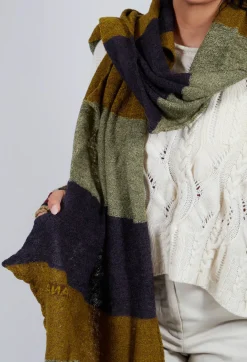 Jagged Wool Scarf in Deep Mustard