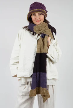 Jagged Wool Scarf in Deep Periwinkle