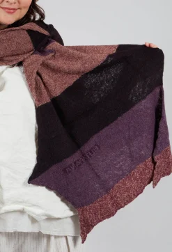 Jagged Wool Scarf in Deep Iris