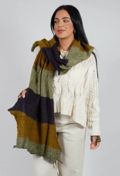 Jagged Wool Scarf in Deep Mustard