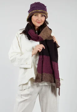 Jagged Wool Scarf in Deep