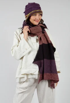 Jagged Wool Scarf in Deep Iris