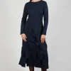 Jersey Dress with Cut Out Feature Hem