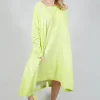 Jersey Dress with Drawstring Hem in Sun Print