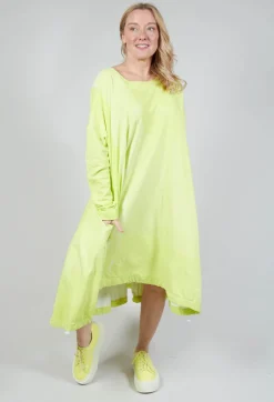 Jersey Dress with Drawstring Hem in Sun Print