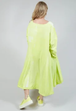 Jersey Dress with Drawstring Hem in Sun Print