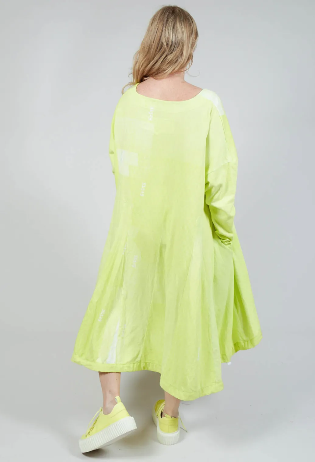 Jersey Dress with Drawstring Hem in Sun Print