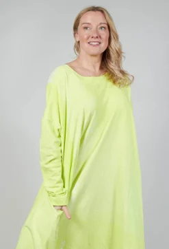 Jersey Dress with Drawstring Hem in Sun Print