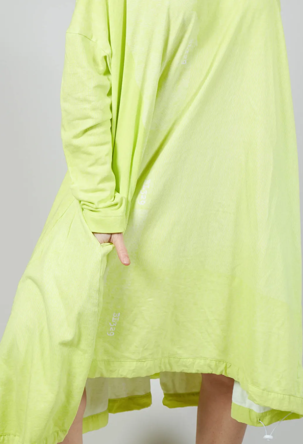 Jersey Dress with Drawstring Hem in Sun Print