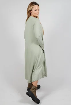 Jersey Dress with Exposed Seams in Defender