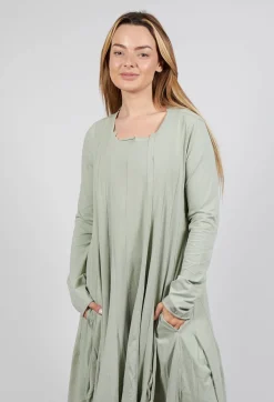 Jersey Dress with Exposed Seams in Defender
