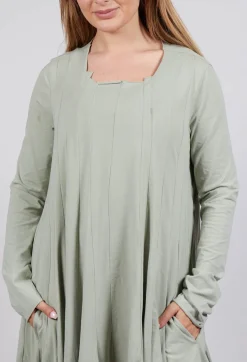 Jersey Dress with Exposed Seams in Defender