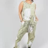 Jersey Drop Crotch Jumpsuit in Pearl Print