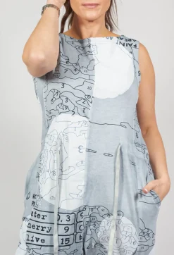 Jersey Drop Crotch Jumpsuit in Ice Print