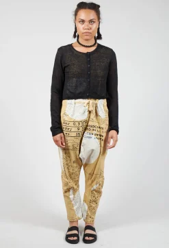 Jersey Drop Crotch Jumpsuit in Corn Print