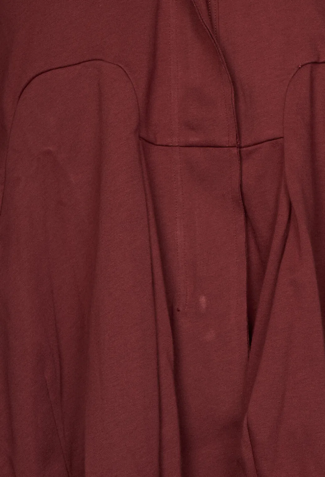 Jersey Jacket with Tulip Hem in Wine