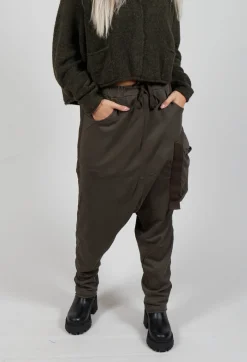 Jersey Joggers with Patch Pocket in Jungle