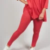 Jersey Leggings in Cherry
