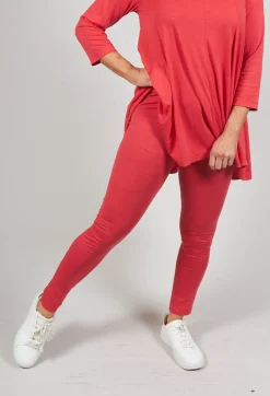 Jersey Leggings in Cherry
