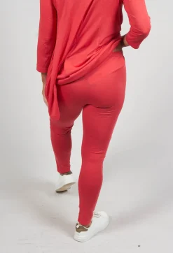 Jersey Leggings in Cherry